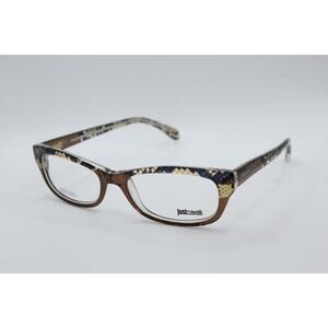 Roberto Cavalli JustCavalli Brown Snakeskin Eyeglasses